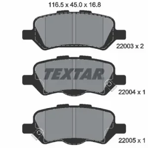 Zestaw klocków hamulcowych, hamulce tarczowe TEXTAR 2200301 Hit sprzedaży