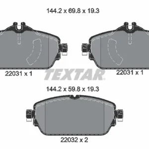 Zestaw klocków hamulcowych, hamulce tarczowe TEXTAR 2203101 Najlepsza cena