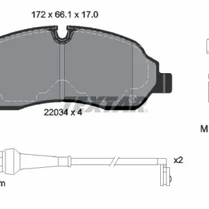 Dodaj do koszyka Zestaw klocków hamulcowych, hamulce tarczowe TEXTAR 2203401