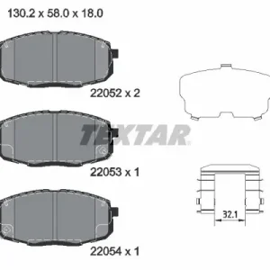 Zestaw klocków hamulcowych, hamulce tarczowe TEXTAR 2205201 Taniej