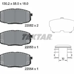 Tylko dziś Zestaw klocków hamulcowych, hamulce tarczowe TEXTAR 2205203