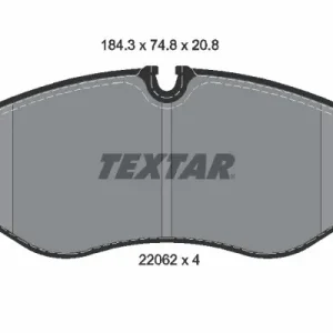 Zamów dziś Zestaw klocków hamulcowych, hamulce tarczowe TEXTAR 2206201