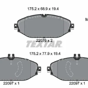 Wyjątkowa oferta Zestaw klocków hamulcowych, hamulce tarczowe TEXTAR 2207601