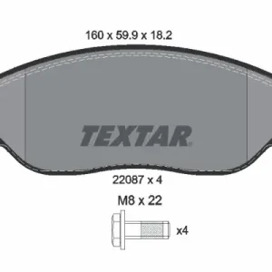 Zestaw klocków hamulcowych, hamulce tarczowe TEXTAR 2208701 Nie przegap