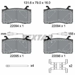 Oferta limitowana Zestaw klocków hamulcowych, hamulce tarczowe TEXTAR 2209401