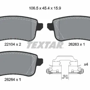Zestaw klocków hamulcowych, hamulce tarczowe TEXTAR 2210401 Tylko dziś