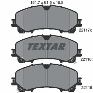 Bezpieczna płatność Zestaw klocków hamulcowych, hamulce tarczowe TEXTAR 2211701