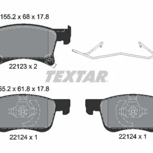 Zestaw klocków hamulcowych, hamulce tarczowe TEXTAR 2212301 Najlepsza cena