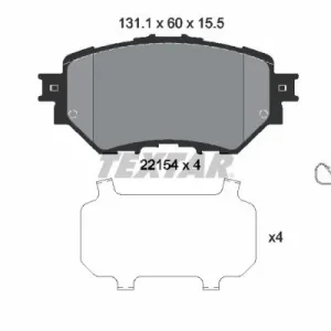 Zestaw klocków hamulcowych, hamulce tarczowe TEXTAR 2215401 Ograniczona ilość