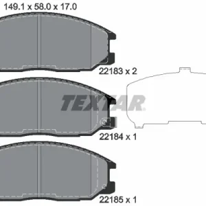 Zamów dziś Zestaw klocków hamulcowych, hamulce tarczowe TEXTAR 2218301
