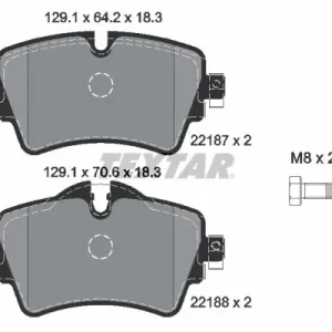 Zestaw klocków hamulcowych, hamulce tarczowe TEXTAR 2218701 Wysoka jakość