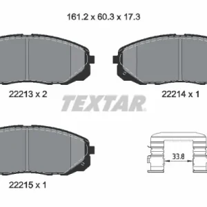 Zestaw klocków hamulcowych, hamulce tarczowe TEXTAR 2221301 Łatwy zwrot
