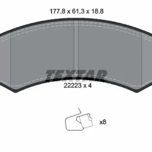 Zestaw klocków hamulcowych, hamulce tarczowe TEXTAR 2222301 Nie przegap