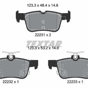 Zestaw klocków hamulcowych, hamulce tarczowe TEXTAR 2223103 Ostatnia szansa