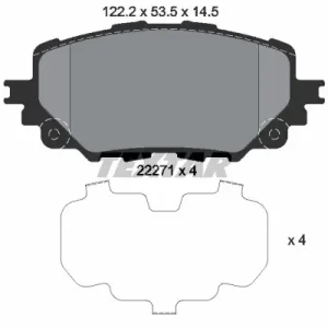 Zestaw klocków hamulcowych, hamulce tarczowe TEXTAR 2227101 Zamów teraz