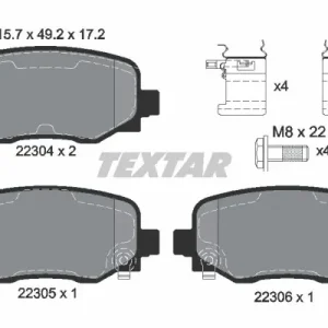 Zestaw klocków hamulcowych, hamulce tarczowe TEXTAR 2230401 Hit cenowy