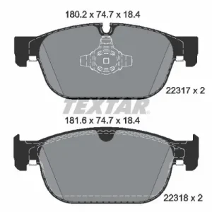 Zestaw klocków hamulcowych, hamulce tarczowe TEXTAR 2231701 Taniej