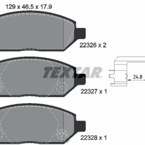 Zestaw klocków hamulcowych, hamulce tarczowe TEXTAR 2232601 Tylko dziś