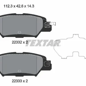 Zestaw klocków hamulcowych, hamulce tarczowe TEXTAR 2233201 Oferta czasowa