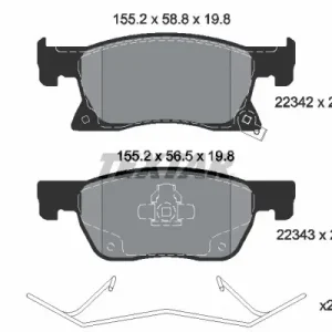 Zestaw klocków hamulcowych, hamulce tarczowe TEXTAR 2234201 Taniej