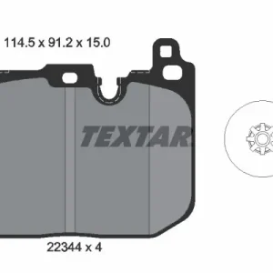 Cena promocyjna Zestaw klocków hamulcowych, hamulce tarczowe TEXTAR 2234401