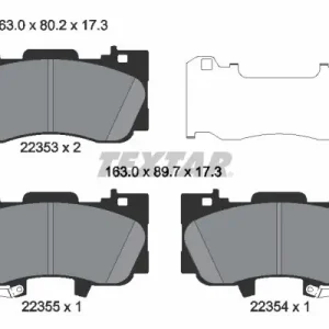 Zestaw klocków hamulcowych, hamulce tarczowe TEXTAR 2235301 Bestseller