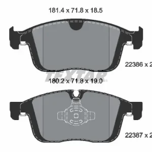 Zestaw klocków hamulcowych, hamulce tarczowe TEXTAR 2238601 Dodaj do koszyka
