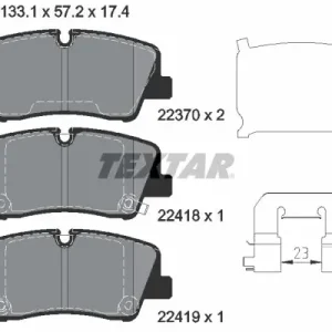 Zestaw klocków hamulcowych, hamulce tarczowe TEXTAR 2241801 Najlepsza cena