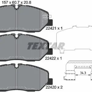 Zestaw klocków hamulcowych, hamulce tarczowe TEXTAR 2242101 Bezpieczne zakupy