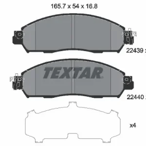 Zamów teraz Zestaw klocków hamulcowych, hamulce tarczowe TEXTAR 2243901