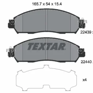 Zestaw klocków hamulcowych, hamulce tarczowe TEXTAR 2243903 Nie przegap
