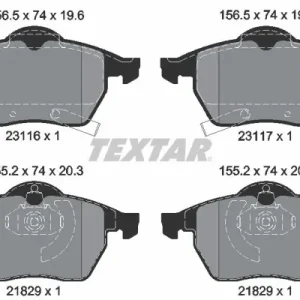 Zestaw klocków hamulcowych, hamulce tarczowe TEXTAR 2311602 Zamów dziś