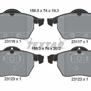 Zestaw klocków hamulcowych, hamulce tarczowe TEXTAR 2311701 Tylko do końca tygodnia