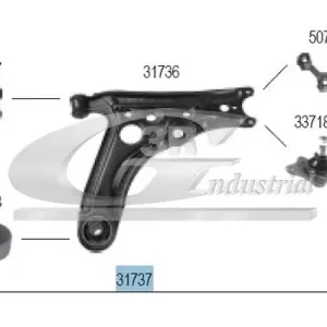 Wahacz, zawieszenie koła 3RG 31737 Łatwy zwrot