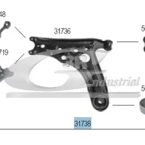 Wahacz, zawieszenie koła 3RG 31738 Wyprzedaż