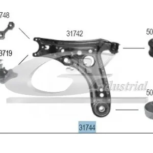 Wahacz, zawieszenie koła 3RG 31744 Szybka wysyłka