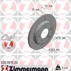 Taniej Tarcza hamulcowa ZIMMERMANN 320.3815.20