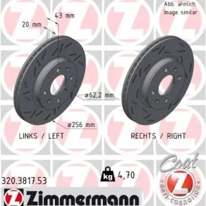 Tylko dziś Tarcza hamulcowa ZIMMERMANN 320.3817.53