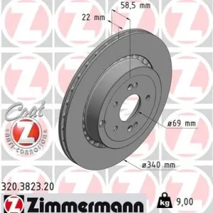 Rabat Tarcza hamulcowa ZIMMERMANN 320.3823.20