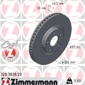 Tarcza hamulcowa ZIMMERMANN 320.3828.20 Nowy