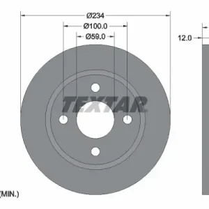 Bezpieczna płatność Tarcza hamulcowa TEXTAR 92063300