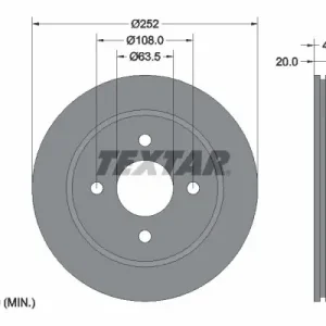 Darmowa dostawa Tarcza hamulcowa TEXTAR 92063603