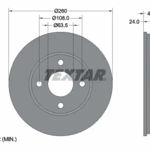Do wyczerpania zapasów Tarcza hamulcowa TEXTAR 92064300