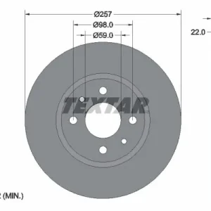 Darmowy zwrot Tarcza hamulcowa TEXTAR 92069603