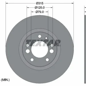 Cena promocyjna Tarcza hamulcowa TEXTAR 92070900