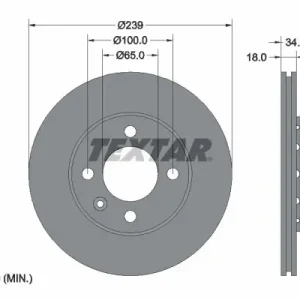 Cena promocyjna Tarcza hamulcowa TEXTAR 92072003