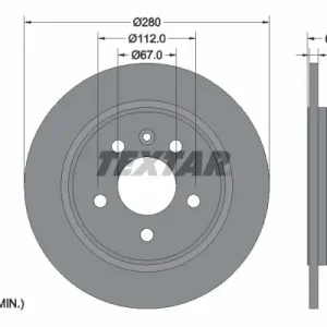 Darmowa dostawa Tarcza hamulcowa TEXTAR 92074503