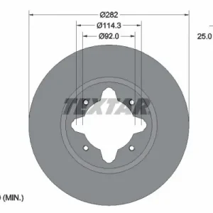 Bezpieczna płatność Tarcza hamulcowa TEXTAR 92078100