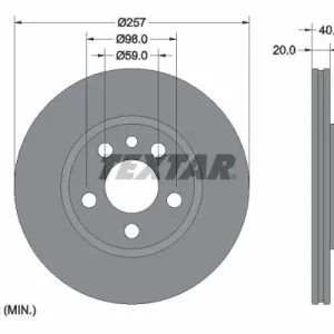 Bestseller Tarcza hamulcowa TEXTAR 92088003
