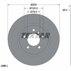 Bestseller Tarcza hamulcowa TEXTAR 92106905